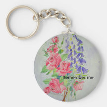Digitalis and Roses Keychain