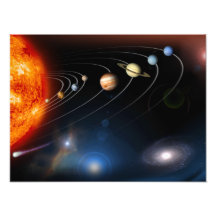 Digitally generated image of our solar system art photo