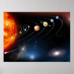 Digitally generated image of our solar system print