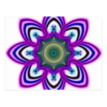 Digitally Grown Lights Flower Off Mode Postcard