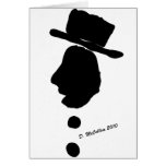 Digitally signed black and white silouette cards