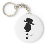 Digitally signed black and white silouette keychains
