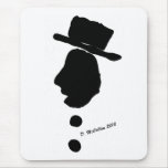 Digitally signed black and white silouette mousepads