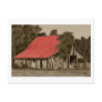 Dilapidated Red-Roofed Barn Postcard