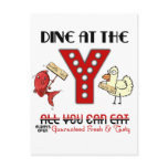 Dine at the Y -  Funny Fishy Chicken Buffet postcards