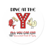 Dine at the Y -  Funny Fishy Chicken Buffet stickers