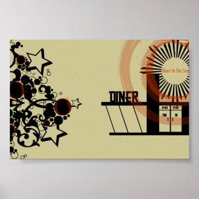 Diner in the Sun Print by glamindie