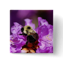 Dining Bumble Bee Pinback Button