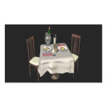 Dinner For Two Rectangular Stickers