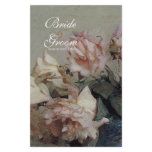 Dinner Menu Card - Impressionist Cream Pink Roses flyers
