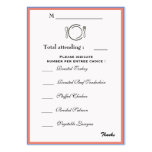 Dinner Selection Card business cards