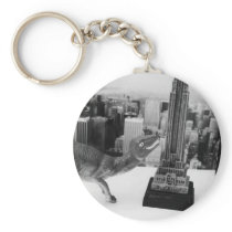 Dino Attacks NYC Keychain