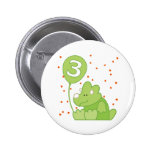 Dino Baby 3rd Birthday Buttons