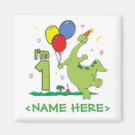 Dino First Birthday Magnets