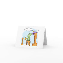 Dino Fun 1st Birthday Invitation Greeting Card