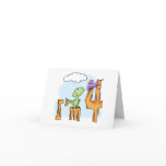 Dino Fun 4th Birthday Invitation cards