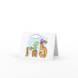 Dino Fun 5th Birthday Invitation Greeting Cards