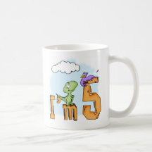 Dino Fun 5th Birthday Mugs