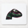Dino Head Abstract Neon Mouse Pad