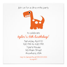 Dino-mite Invitation