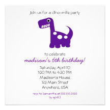 Dino-mite Invitation