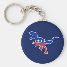 Dino Party Logo Keychain