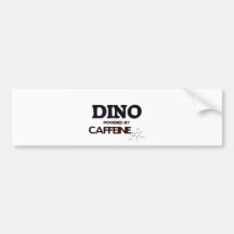 Dino Powered by Caffeine Bumper Stickers
