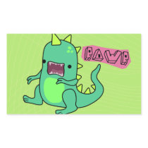 Dino Rawr Rectangular Stickers