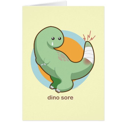 Dino Sore Greeting Cards