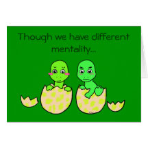 Dino Twins Greeting Card