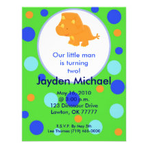 dinodotsOur little man is turningtwo!... Personalized Invite