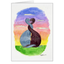Dinos in Love:  Valentine's Day Card