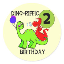 Dinosaur 2nd Birthday T-shirts and Gifts