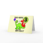 Dinosaur 3rd Birthday Tshirts and Gifts cards