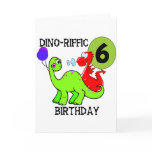 Dinosaur 6th Birthday T-shirts and Gifts cards