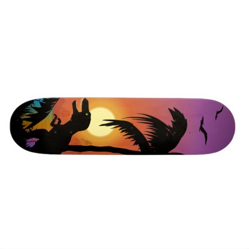 Dinosaur at Dawn 20 Cm Skateboard Deck | Zazzle