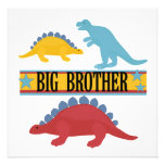 Dinosaur Big Brother Custom Invitation