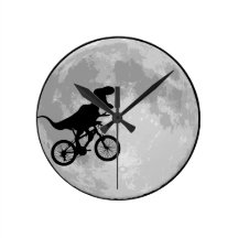 Dinosaur Bike & Moon Wallclock