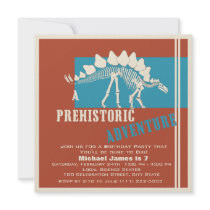 Dinosaur Birthday Adventure Party Personalized Announcement