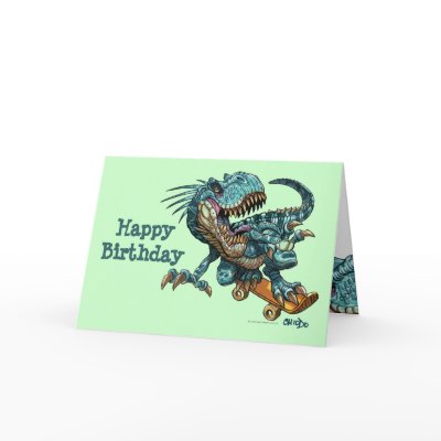 Dinosaur Birthday Card by chiodobros