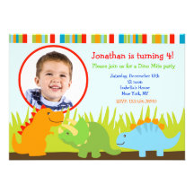 Dinosaur Birthday Invitations