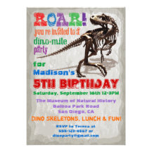 Dinosaur Birthday Party Invitation
