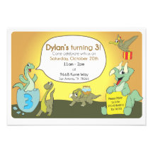 Dinosaur birthday party invite
