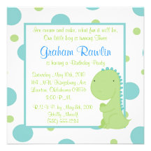 dinosaur birthday party invite cute fun simple