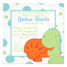 dinosaur birthday party invite cute fun simple