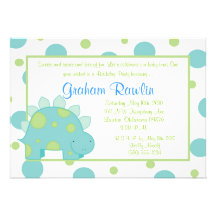 dinosaur Birthday Party invite cute fun sweet