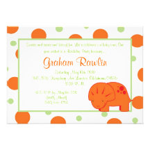 dinosaur Birthday Party invite cute fun sweet