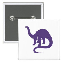 Dinosaur Button Purple