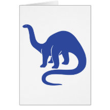 Dinosaur Card - Blue