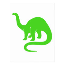 Dinosaur Card Light Green Post Cards